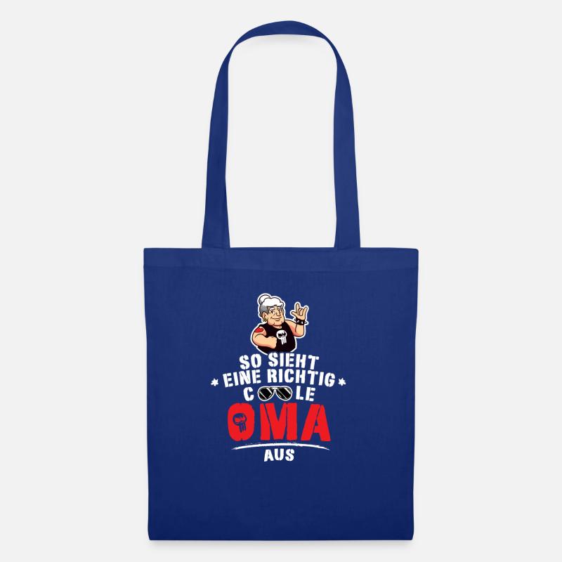 So sieht eine richtig coole Oma aus Motorrad Oma - Stoffbeutel - Royalblau