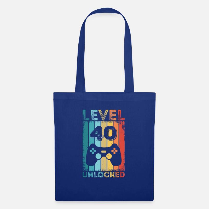 Gaming Level 40 Entsperrt 40. Geburtstag Geschenk Gamer - Stoffbeutel - Royalblau