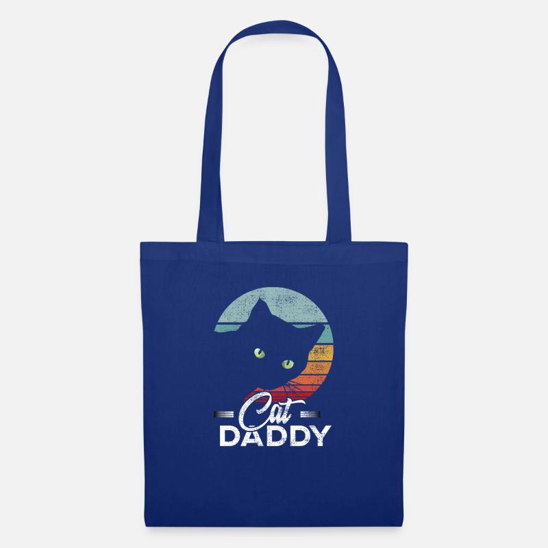 Cat Daddy Katzen Papa Cat Dad - Stoffbeutel - Royalblau