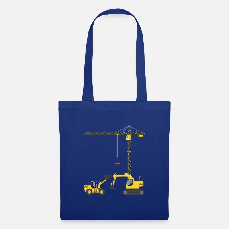 Bagger Baggershirt Baustelle Berufe Geschenk Bauen - Stoffbeutel - Royalblau