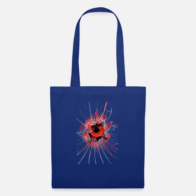Rote Auge hinter einer Glasscheibe Gothic eye - Stoffbeutel - Royalblau