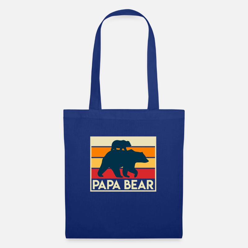 Werdender Papa Bear Vintage Vater - Stoffbeutel - Royalblau