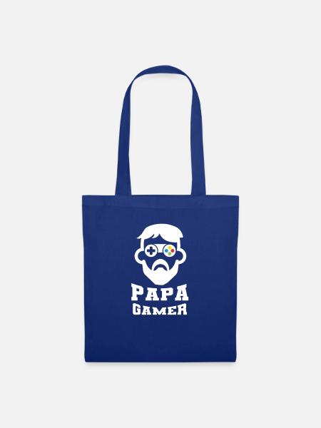 Papa Gamer - Stoffbeutel - Royalblau