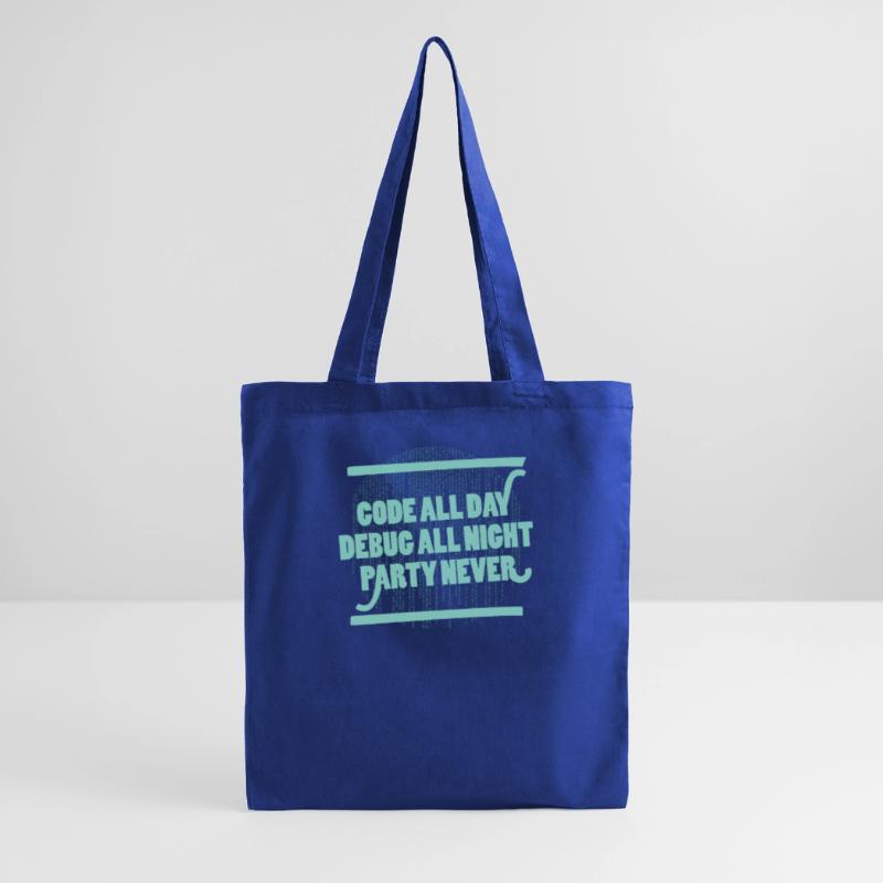 Code All Day Programmierer Hacker Computercode Stoffbeutel