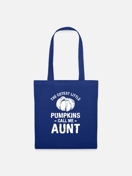 The Cutest Little Pumpkins Call Me Aunt Halloween - Stoffbeutel - Royalblau