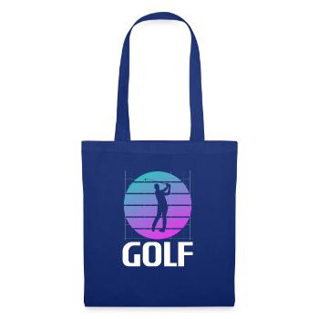 Retro Vintage Classic Golf Golfing Golfer - Stoffbeutel - Royalblau - Vorne
