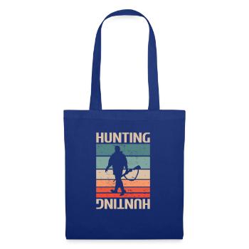 Classic Vintage Retro Hunting Hunter - Stoffbeutel - Royalblau - Vorne