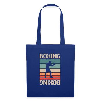 Retro Vintage Classic Boxing Boxer - Stoffbeutel - Royalblau - Vorne
