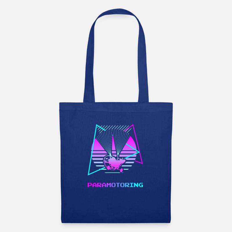 Retro Vintage Classic Paramotoring Paragliding - Stoffbeutel - Royalblau