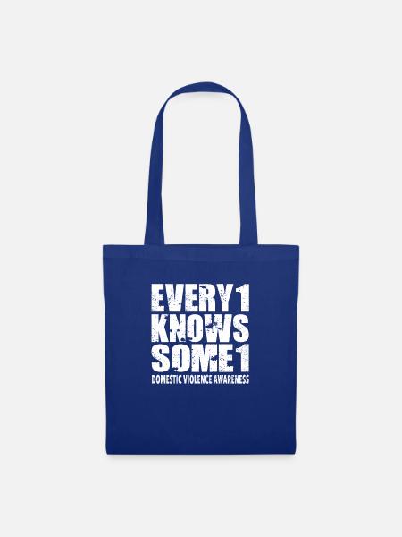 #Every1KnowsSome1 Sensibilisierung für häusliche Gewalt - Stoffbeutel - Royalblau