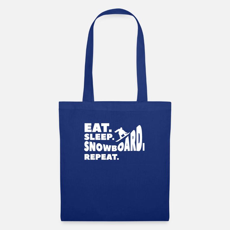 Eat Sleep Snowboard Repeat Snowboarding Snowboarde - Stoffbeutel - Royalblau