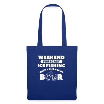 Prévisions du week-end pêche sur glace avec une chance de bière - Sac en tissu - bleu royal - Devant