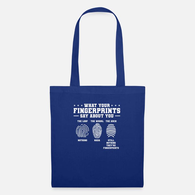 Ce que vos empreintes digitales disent de vous Forensic Dete - Sac en tissu - bleu royal