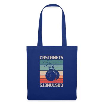 Retro Vintage Classic Castanets Player Instrument - Tote Bag - royal blue - Front