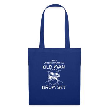 Vintage Drummer Never Underestimate An Old Man - Tote Bag - royal blue - Front