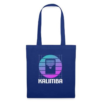 Retro Vintage Classic Kalimba Player Instrument - Stoffbeutel - Royalblau - Vorne