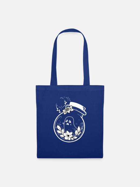 Geist In Einem Glas Blumen Flask Month Magic - Stoffbeutel - Royalblau