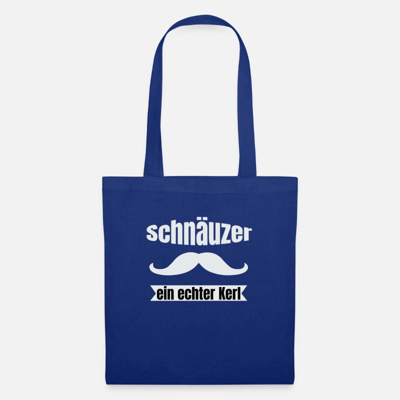 Schnäuzer Bart T-Shirt ein echter Kerl - Stoffbeutel - Royalblau