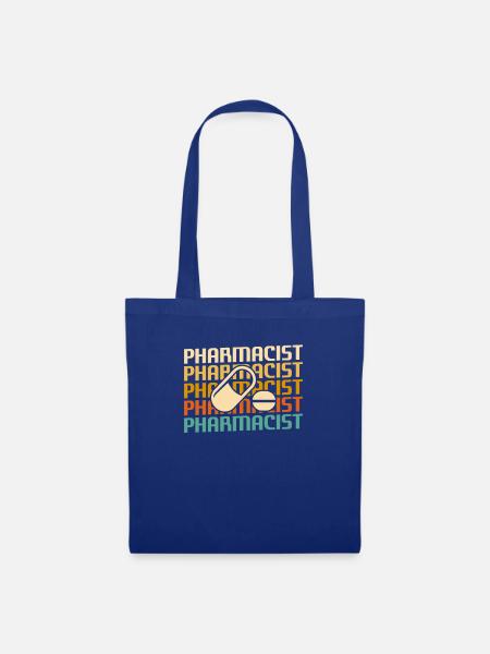 Retro Pharmacist Pharmaceutical Pharmacy - Stoffbeutel - Royalblau