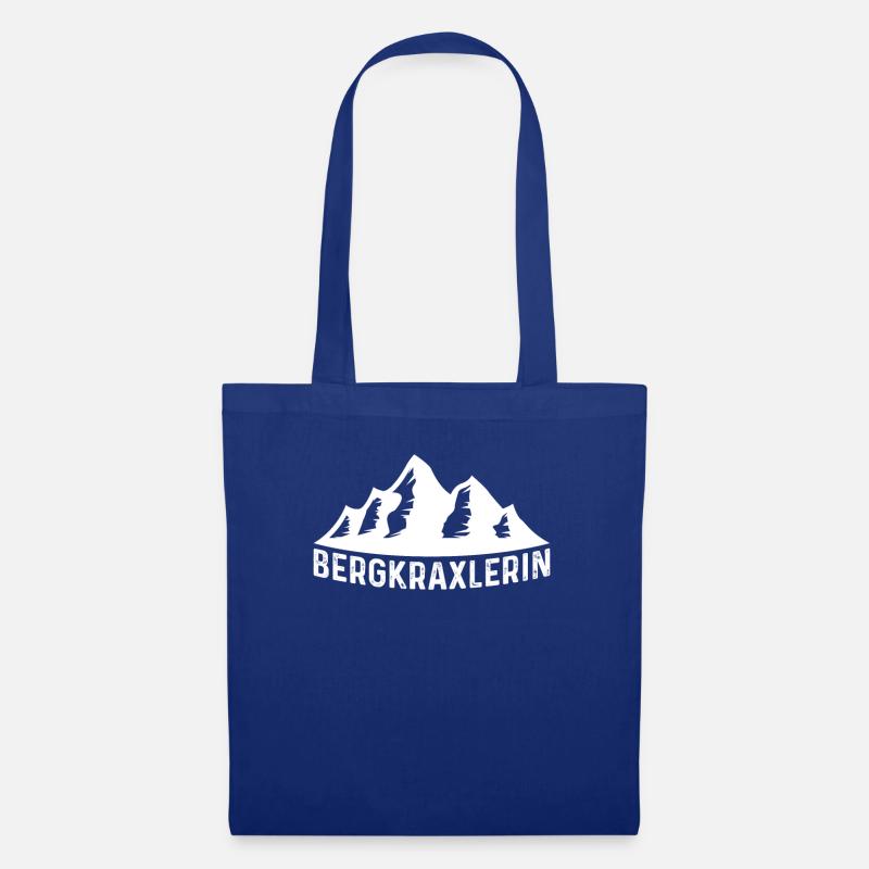Berg Klettern Berg Herz - Berg Mädchen BERGKRAXLER - Stoffbeutel - Royalblau