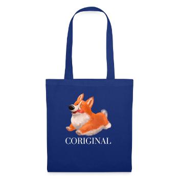Original Flauschiger Kawaii Hund Niedliches - Stoffbeutel - Royalblau - Vorne