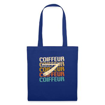 Retro Coiffure Barbier Coiffeuse - Stoffbeutel - Royalblau - Vorne