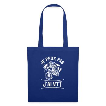 Je Peux Pas J'ai VTT Cycliste Vélo De Montagne - Stoffbeutel - Royalblau - Vorne