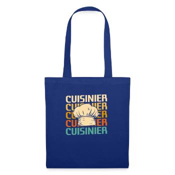 Retro Cuisinier Chef Cuisine - Sac en tissu - bleu royal - Devant
