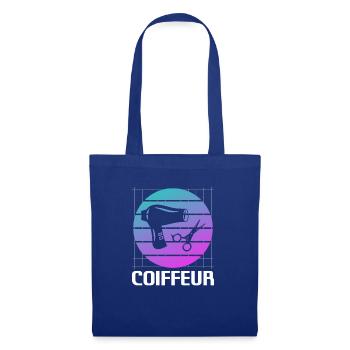 Retro Coiffeur Coiffure - Sac en tissu - bleu royal - Devant