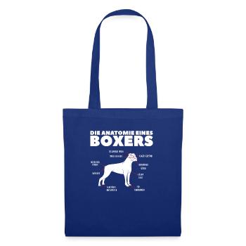 Die Anatomie Eines Boxers Hundebesitzer Deutscher - Stoffbeutel - Royalblau - Vorne