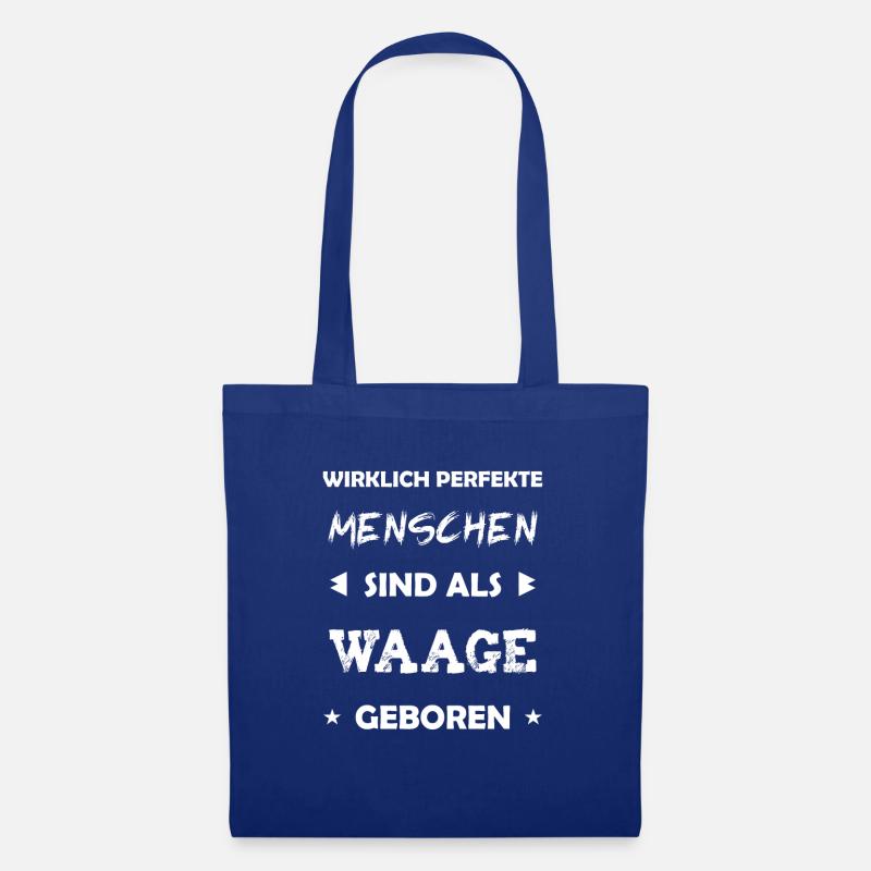 Waage Sternzeichen Geschenk - Stoffbeutel - Royalblau