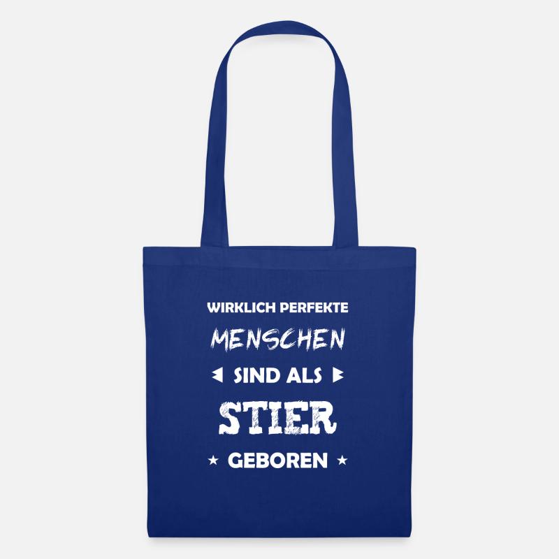 Stier Sternzeichen Geschenk - Stoffbeutel - Royalblau