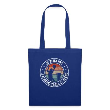 Je Peux Pas J'ai Basket Basket-ball Basketteur - Sac en tissu - bleu royal - Devant