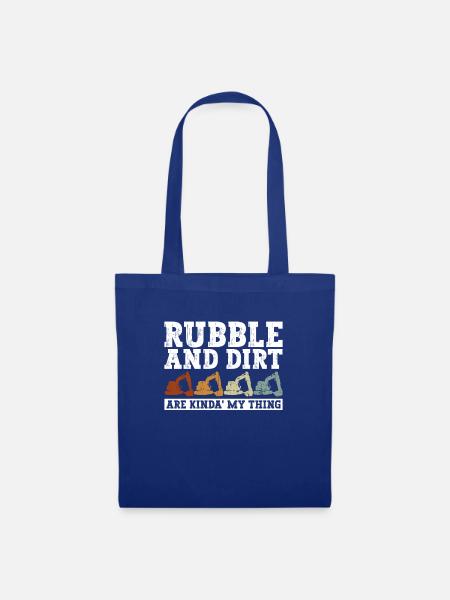 Bagger Sandbagger Baggerfahrer - Stoffbeutel - Royalblau