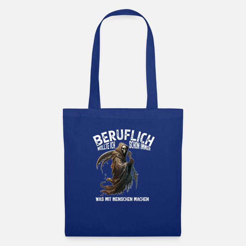 Sensemann mit Sense -Gothic - Stoffbeutel - Royalblau