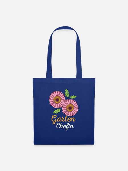 Garten Chefin Gartenarbeit Gärtnerin Gerbera - Stoffbeutel - Royalblau