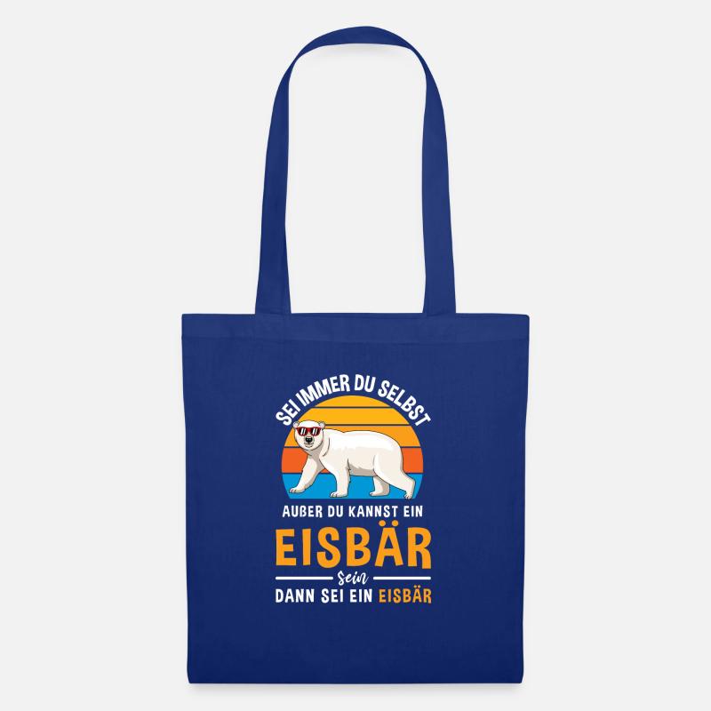 Eisbär Bär Kopf Nordpol Raubtier Eisbär - Stoffbeutel - Royalblau