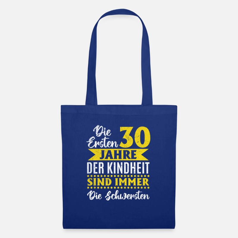 30. Geburtstag - Stoffbeutel - Royalblau