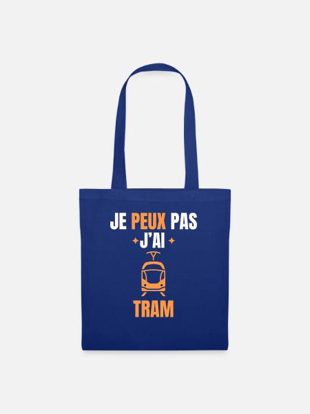 I Can't I Have Tram - Geschenk Humor I Can't - Stoffbeutel - Royalblau