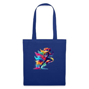 Splash Art Running Marathon Fitness Runner Run - Tote Bag - royal blue - Front