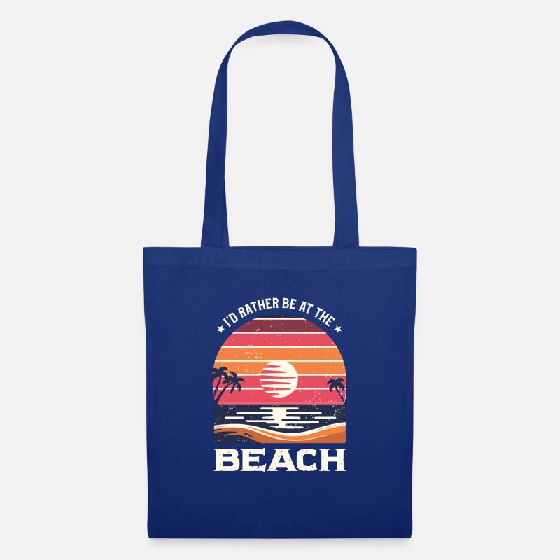 Ich bin lieber am Strand Sommerurlaub Strände - Stoffbeutel - Royalblau