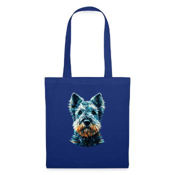 Polygon Art Kerry Blue Terrier Terriers - Stoffbeutel - Royalblau - Vorne