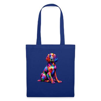 Pop Art coloré Setter anglais Laverack Setter - Sac en tissu - bleu royal - Devant