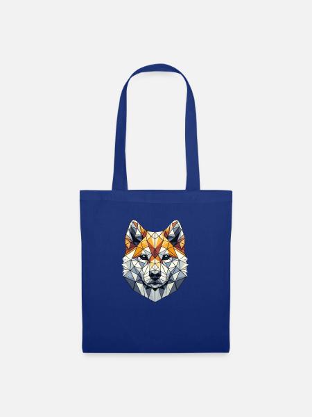 Geometrische Kunst Japanisch Shiba Inu - Stoffbeutel - Royalblau
