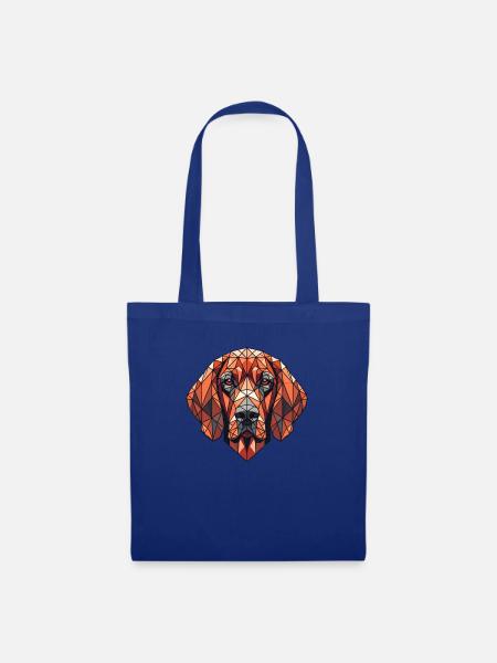 Geometrische Kunst Redbone Coonhound - Stoffbeutel - Royalblau