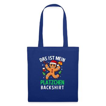 Weihnachten Das Ist Mein Plätzchen Back shirt - Stoffbeutel - Royalblau - Vorne
