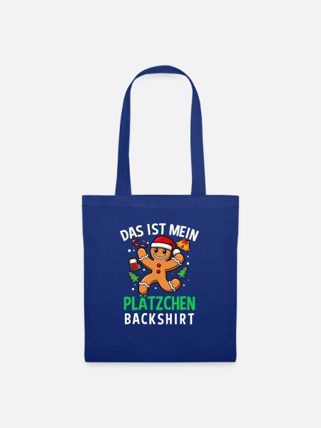 Weihnachten Das Ist Mein Plätzchen Back shirt - Stoffbeutel - Royalblau
