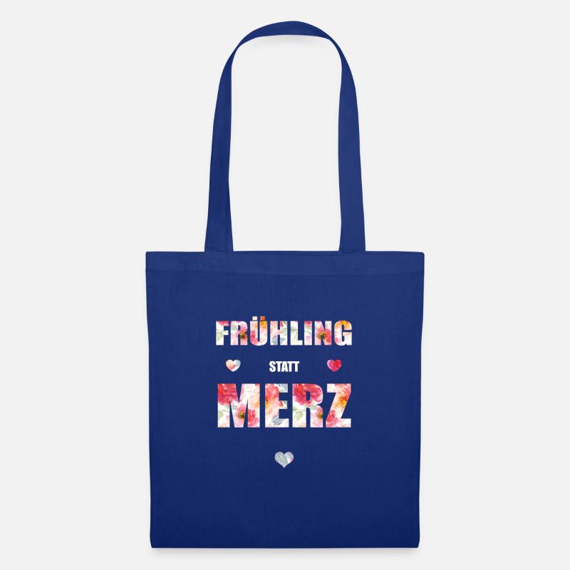 Frühling statt Merz - Stoffbeutel - Royalblau