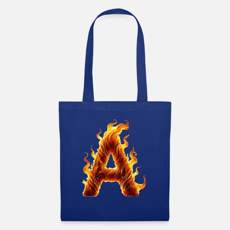 buchstabe a flammen - Stoffbeutel - Royalblau