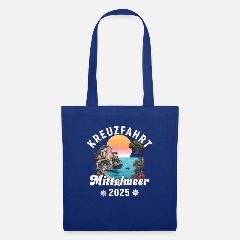 Kreuzfahrt Mittelmeer 2025 - Stoffbeutel - Royalblau
